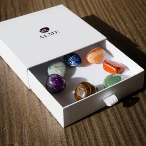 [ALM1190] Kit dos 7 Chakras - pedras roladas