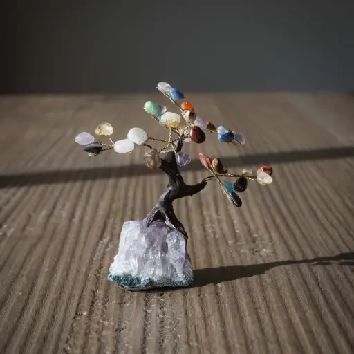 [ALM1210] Árvore Mista mini com base drusa de Ametista